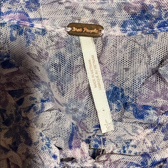 Free People Twyla Print Sheer Top - Picture 3 of 4